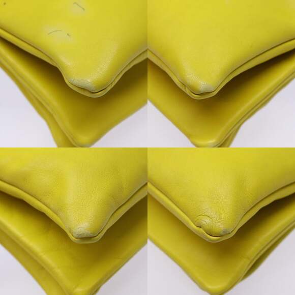 CELINE Trio Large Shoulder Bag Leather Yellow Gold - Picture 10 of 13